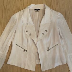 Women’s White VEX Collection Jacket with silver zipper/accents